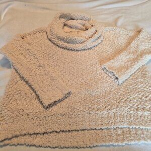 Altar'd State Fluffy Cream Cowl Neck Small S SOFT Lightweight Sweater Nice!